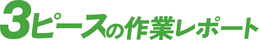 3ピースの作業レポート